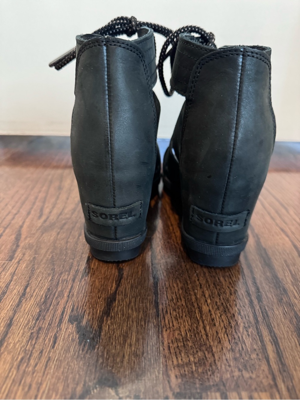 Black Lace-Up Open Toe Women's Sandals - Picture 4 of 7